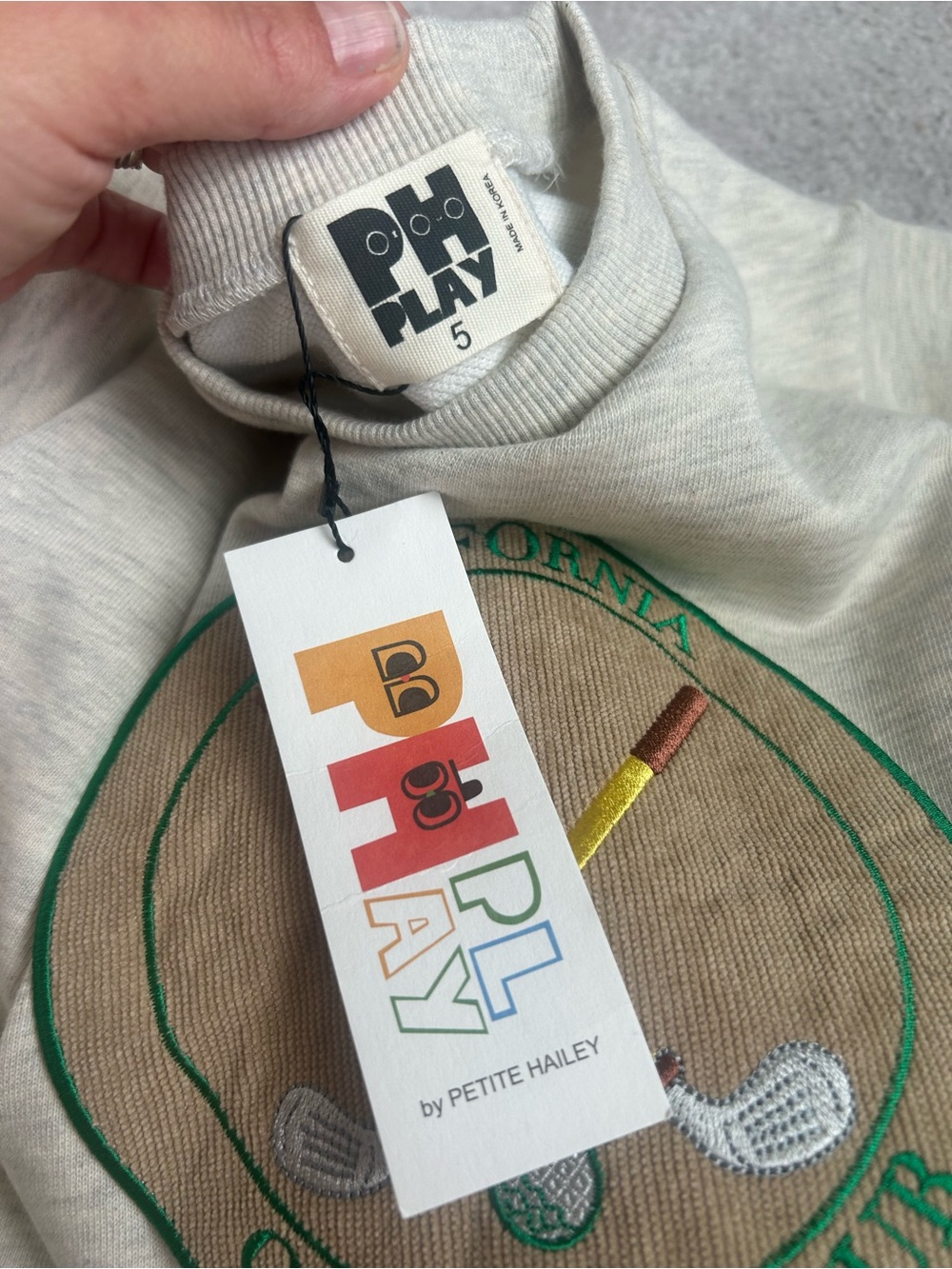 Petite Hailey Heather Gray 'California Country Club' Sweatshirt & Shorts Set - Picture 4 of 4